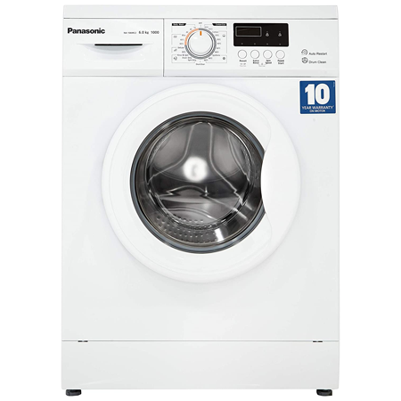 Panasonic 6 kg Fully-Automatic Front Loading Washing Machine (NA-106MC2W01, White, Inbuilt Heater)