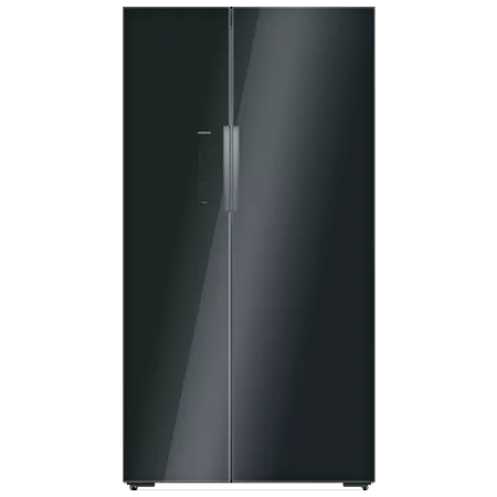 siemens side-by-side fridge-freezer, Black Glass door finishing and Premium Touch Electronic control